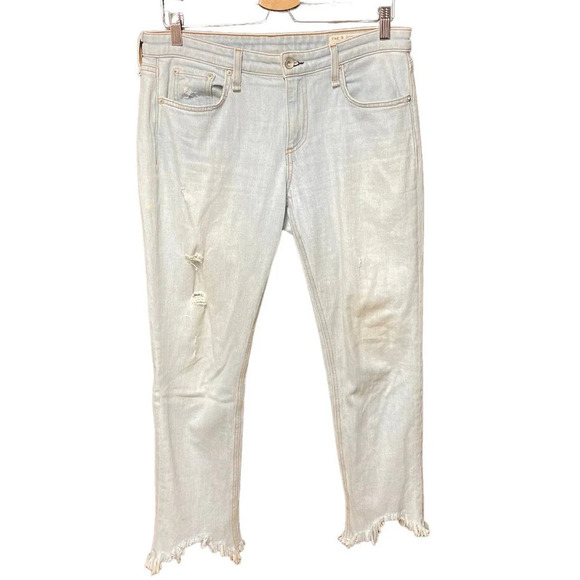 Rag and Bone Dre Jeans Low-Rise Slim Boyfriend Blue Medium Wash Size 28 - Picture 2 of 10
